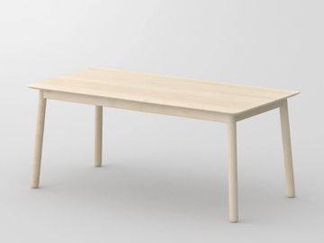 LOCA - Rectangular solid wood dining table by Vitamin Design - view 2